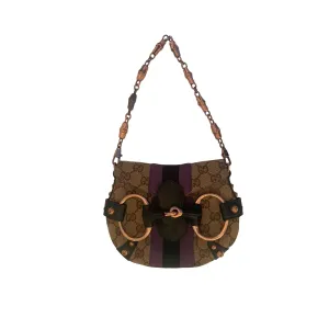 Gucci Brown Monogram Mini Horsebit Bag