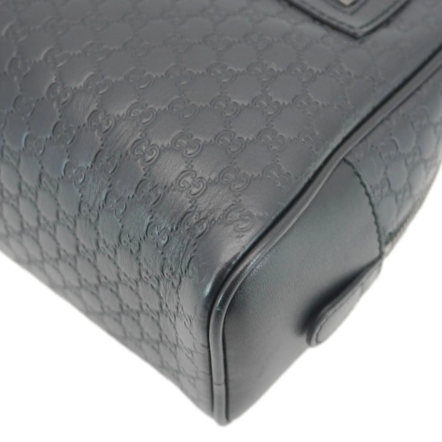 GUCCI GG Microguccissima Leather Toiletry Case Black 419775