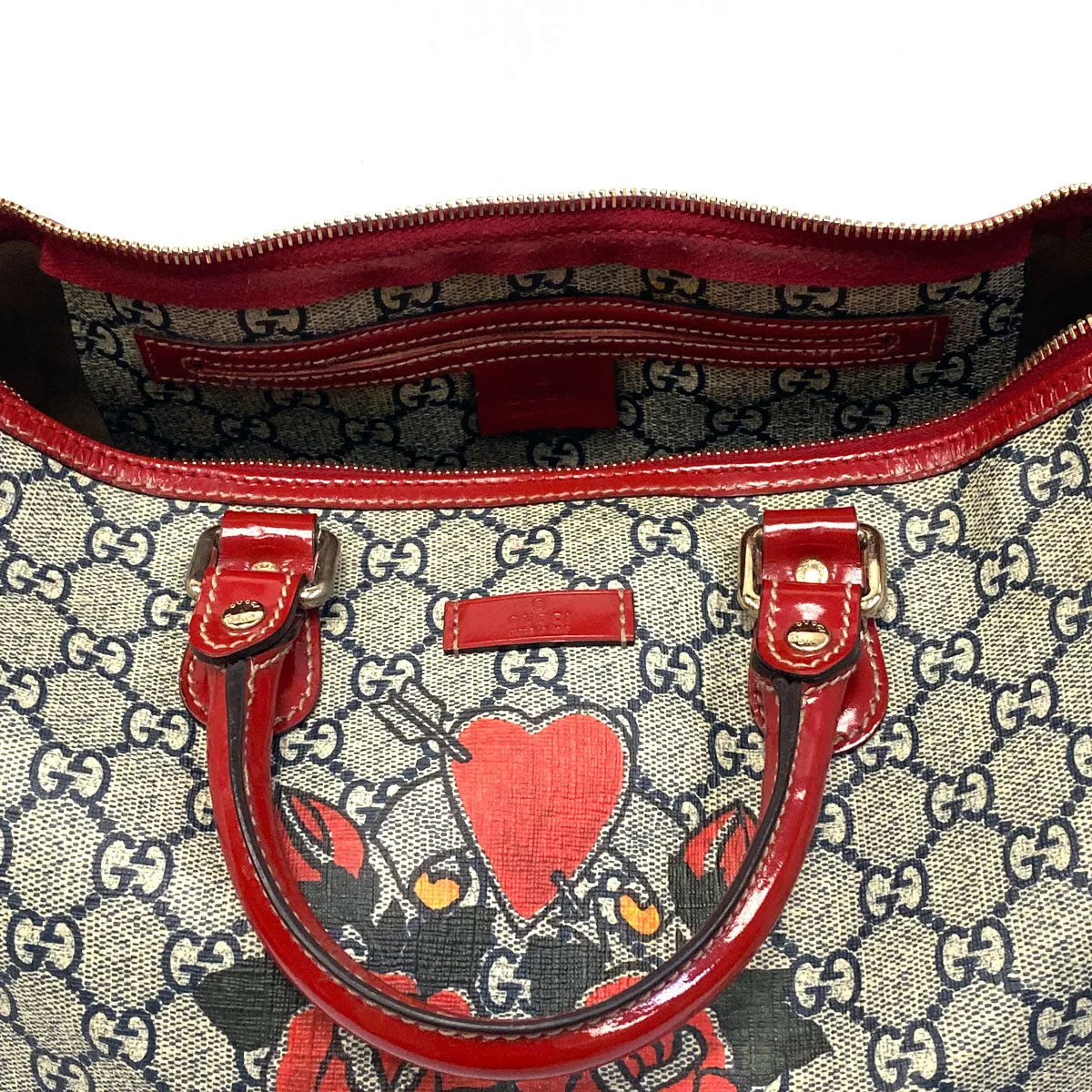 Gucci GG Tattoo Heart Medium Joy Boston Bag
