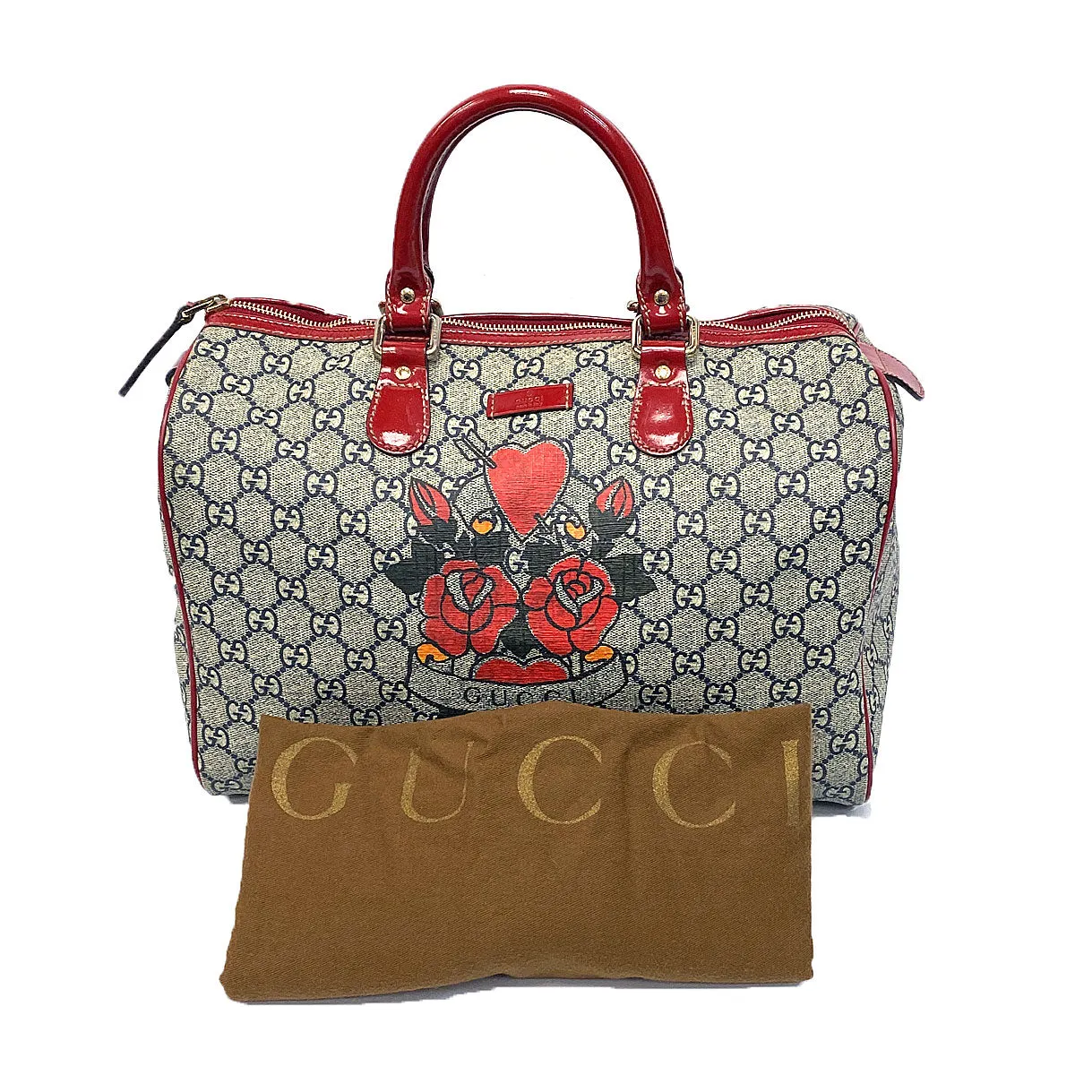 Gucci GG Tattoo Heart Medium Joy Boston Bag