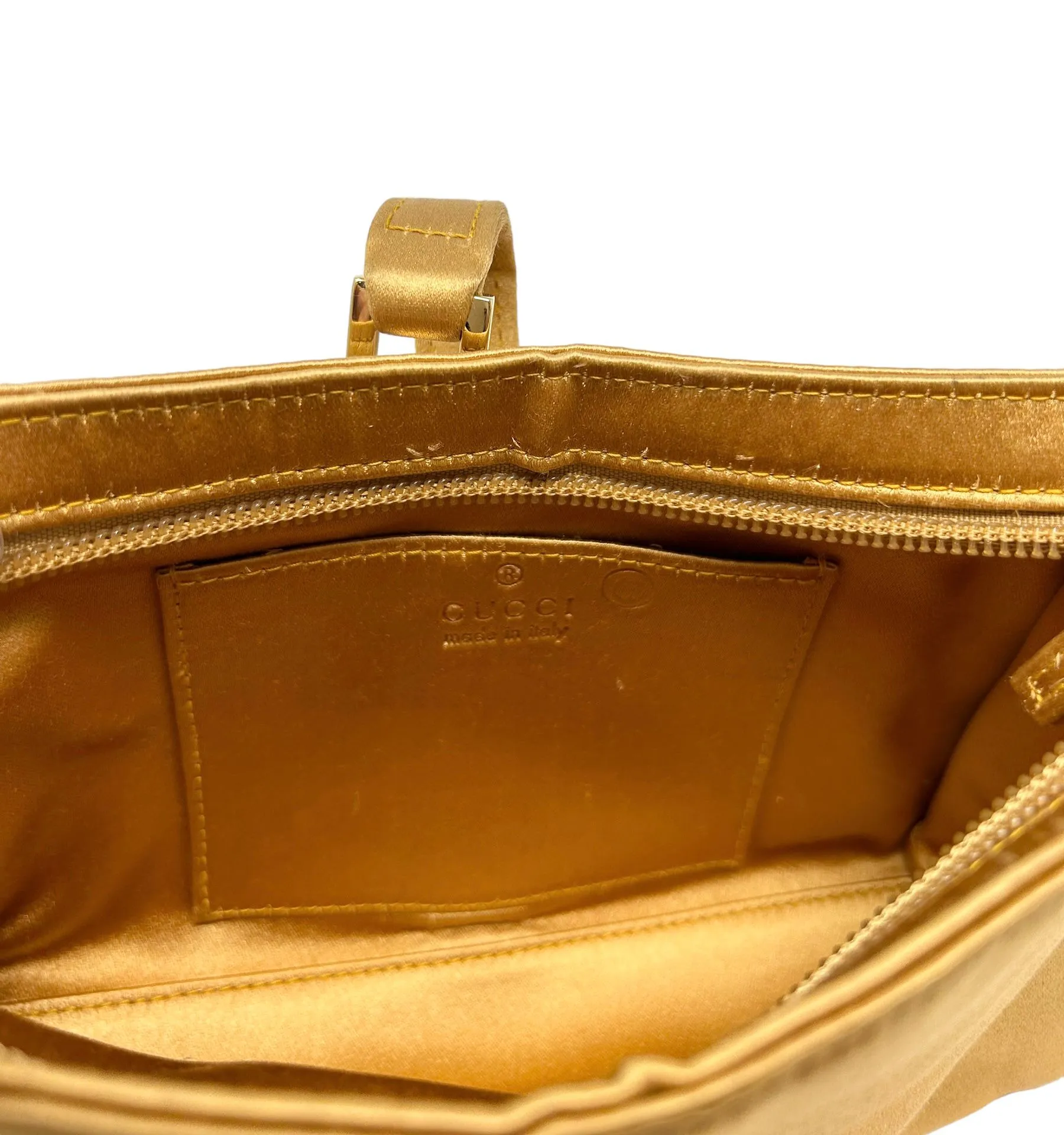 Gucci Gold Satin Mini Jackie Bag