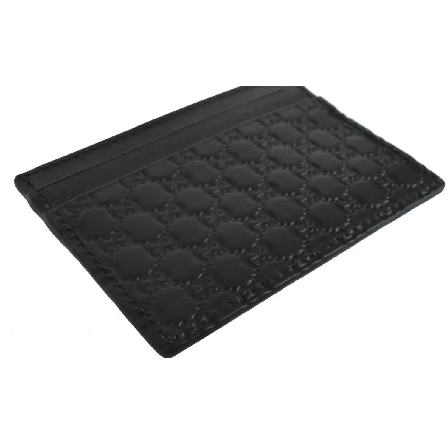 GUCCI  Microguccissima Card Case Black 476010