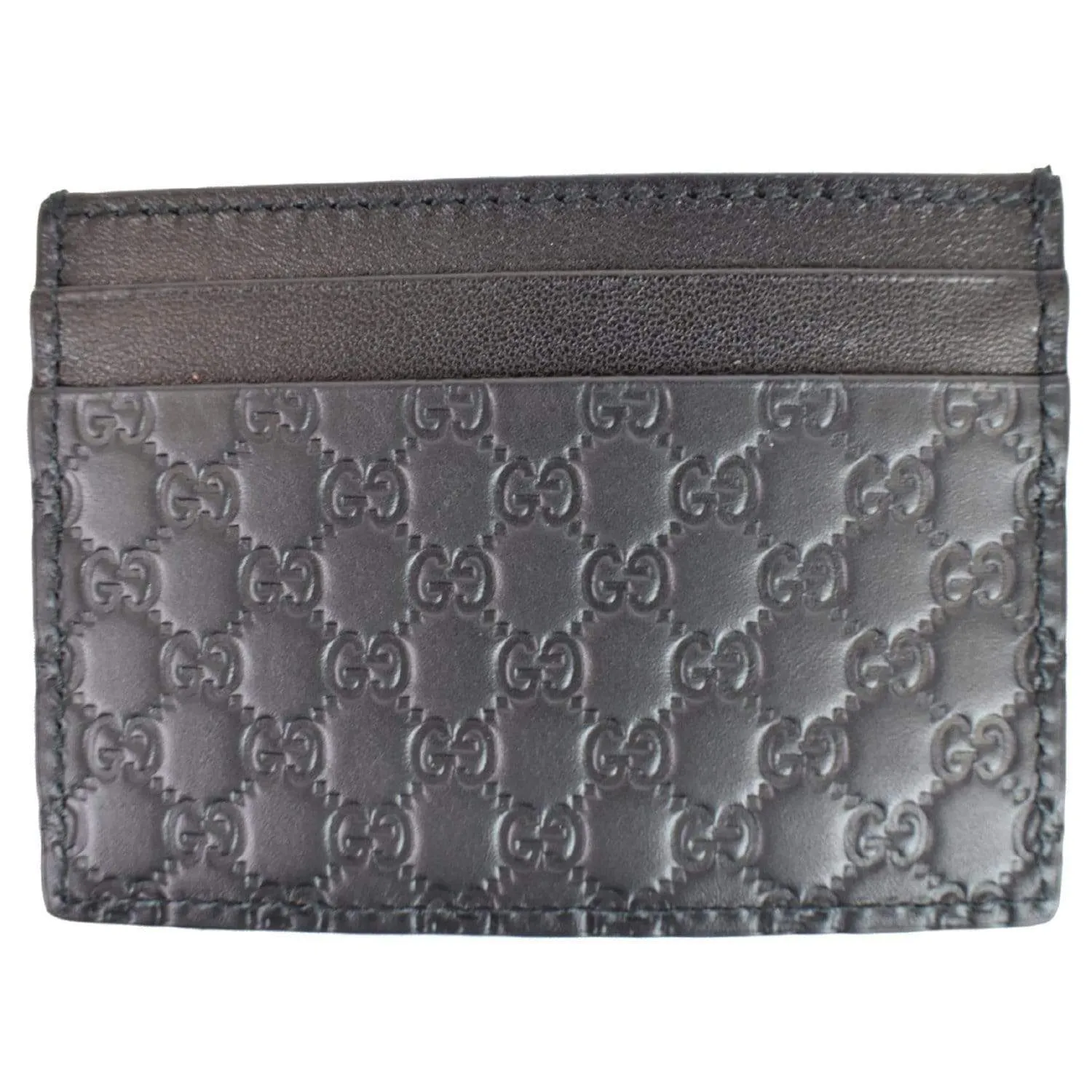 GUCCI  Microguccissima Card Case Black 476010
