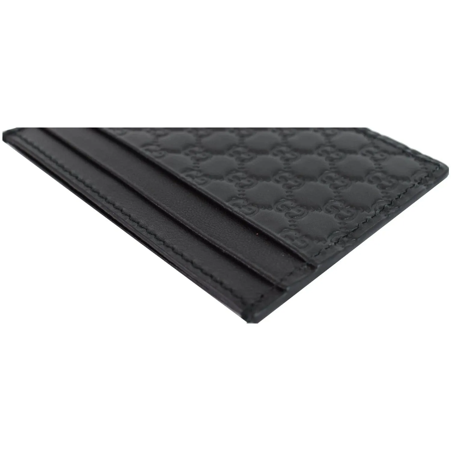 GUCCI  Microguccissima Card Case Black 476010