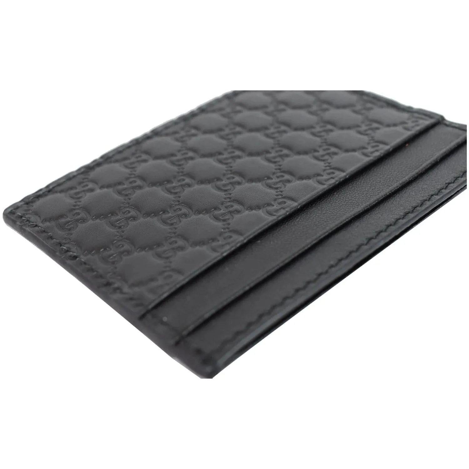 GUCCI  Microguccissima Card Case Black 476010