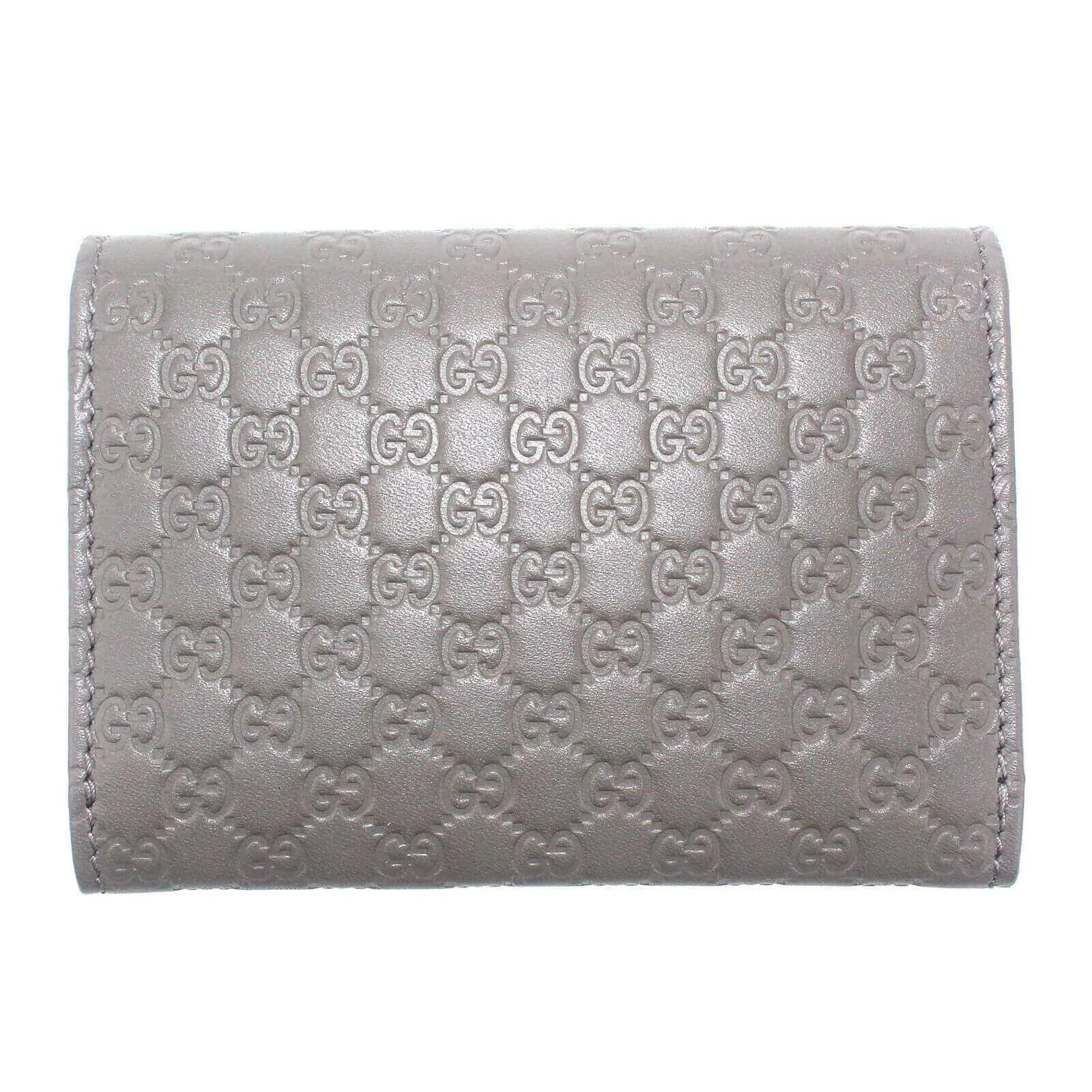 Gucci Microguccissima Leather Card Holder Wallet in Gray