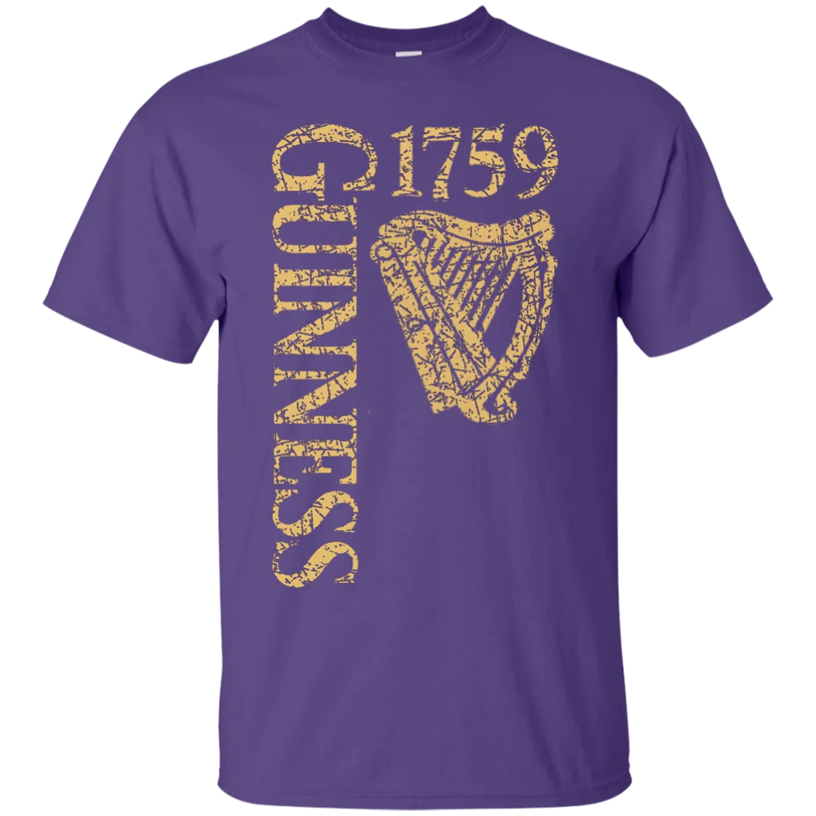 Guinness Beer T-Shirt Custom Designed Color Text Worn Label Pattern