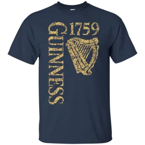 Guinness Beer T-Shirt Custom Designed Color Text Worn Label Pattern