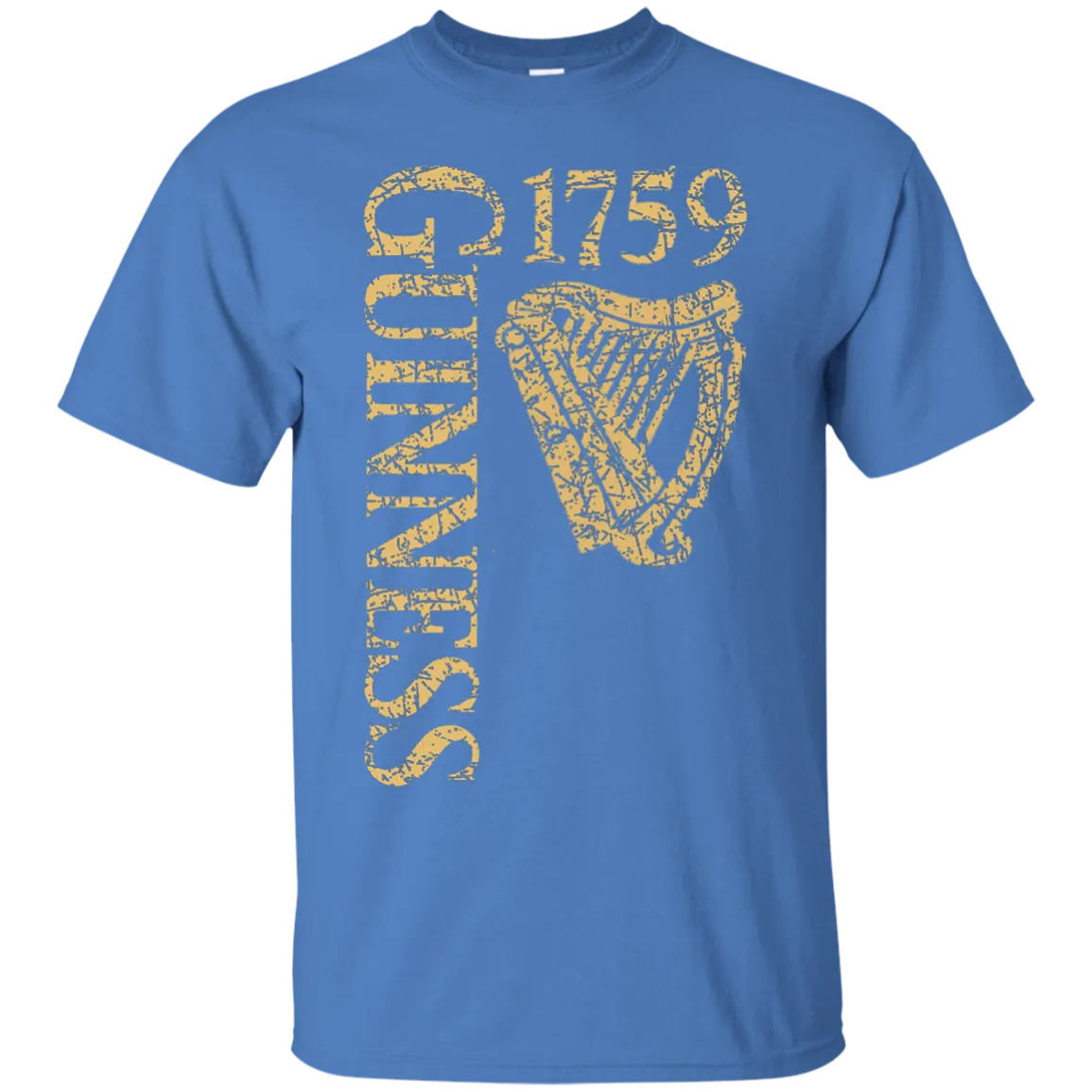 Guinness Beer T-Shirt Custom Designed Color Text Worn Label Pattern