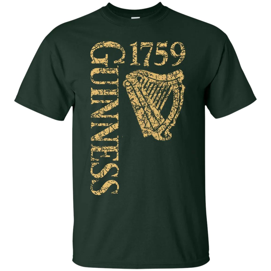 Guinness Beer T-Shirt Custom Designed Color Text Worn Label Pattern