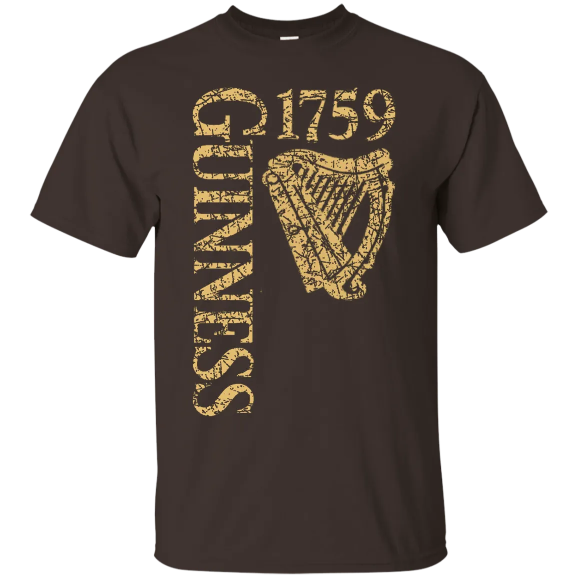 Guinness Beer T-Shirt Custom Designed Color Text Worn Label Pattern