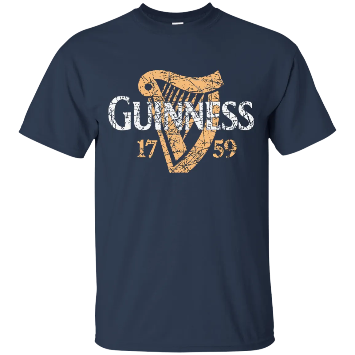 Guinness Beer T-Shirt Custom Designed Color Worn Label Pattern