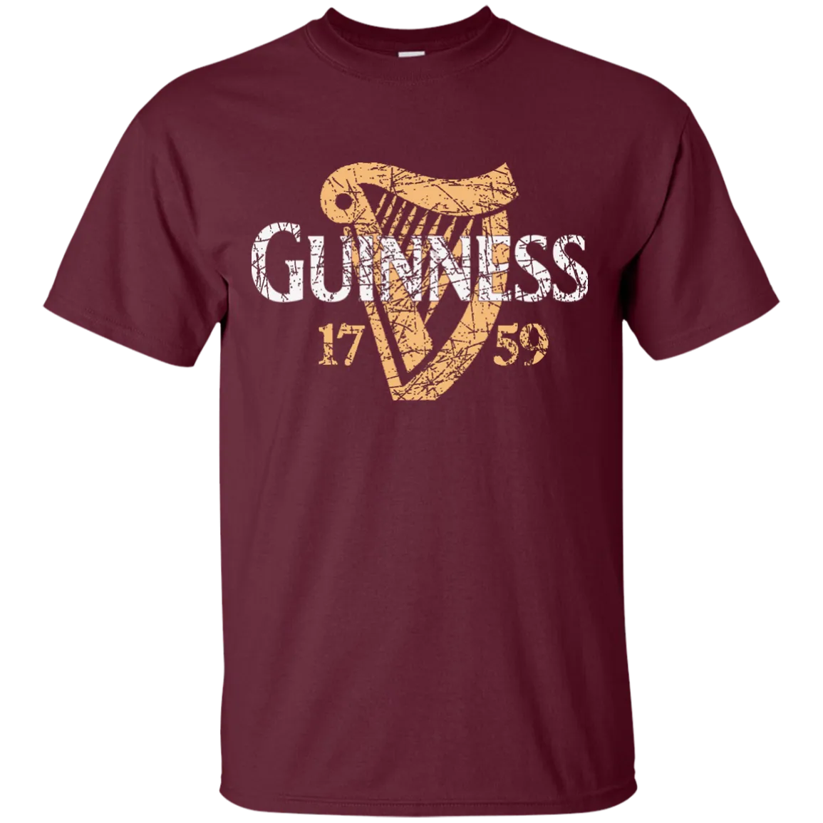 Guinness Beer T-Shirt Custom Designed Color Worn Label Pattern