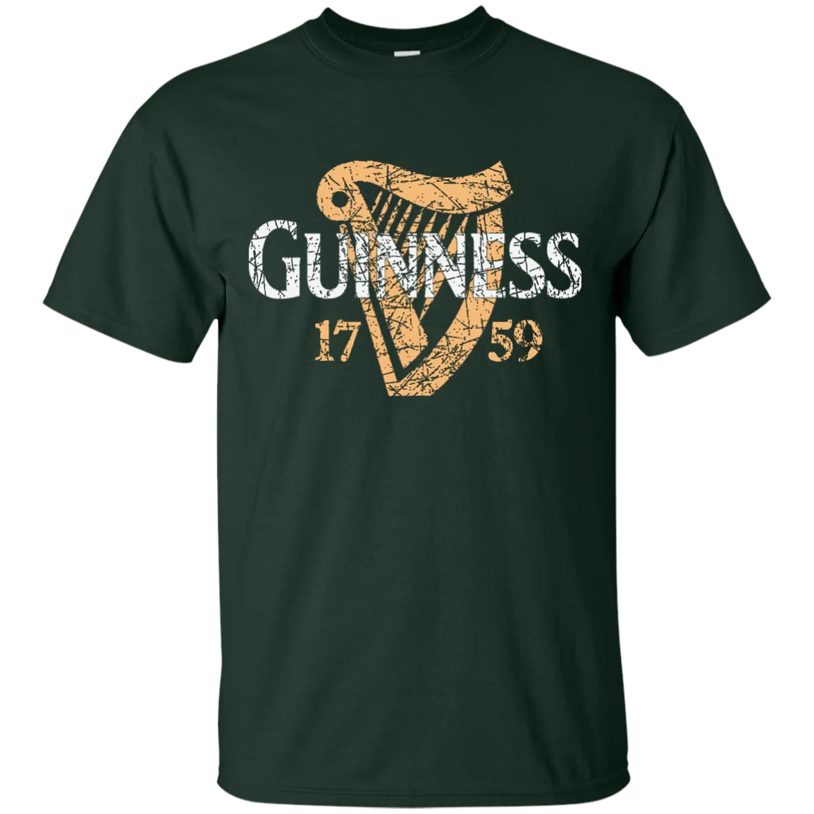 Guinness Beer T-Shirt Custom Designed Color Worn Label Pattern