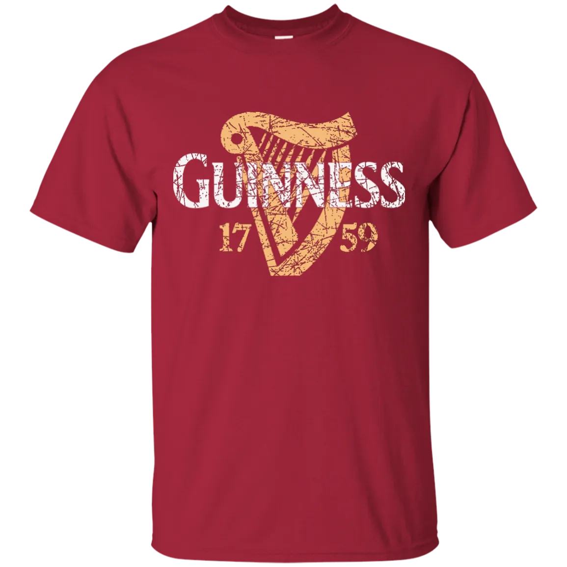 Guinness Beer T-Shirt Custom Designed Color Worn Label Pattern