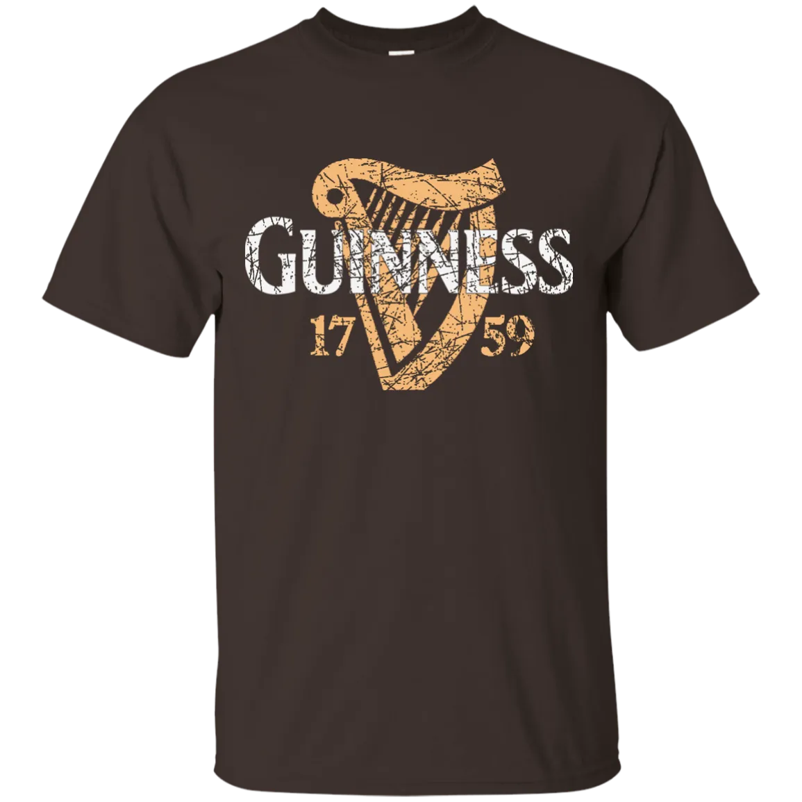 Guinness Beer T-Shirt Custom Designed Color Worn Label Pattern