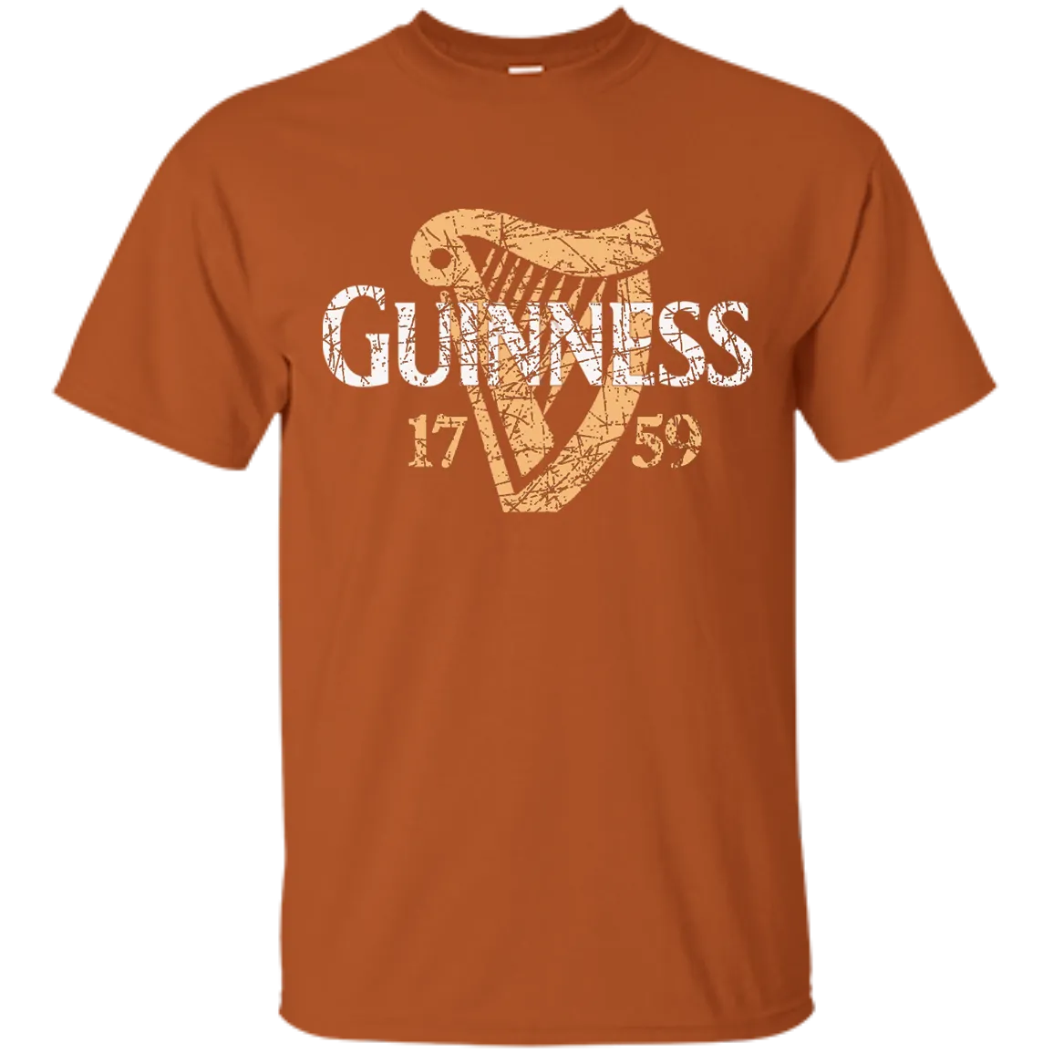 Guinness Beer T-Shirt Custom Designed Color Worn Label Pattern