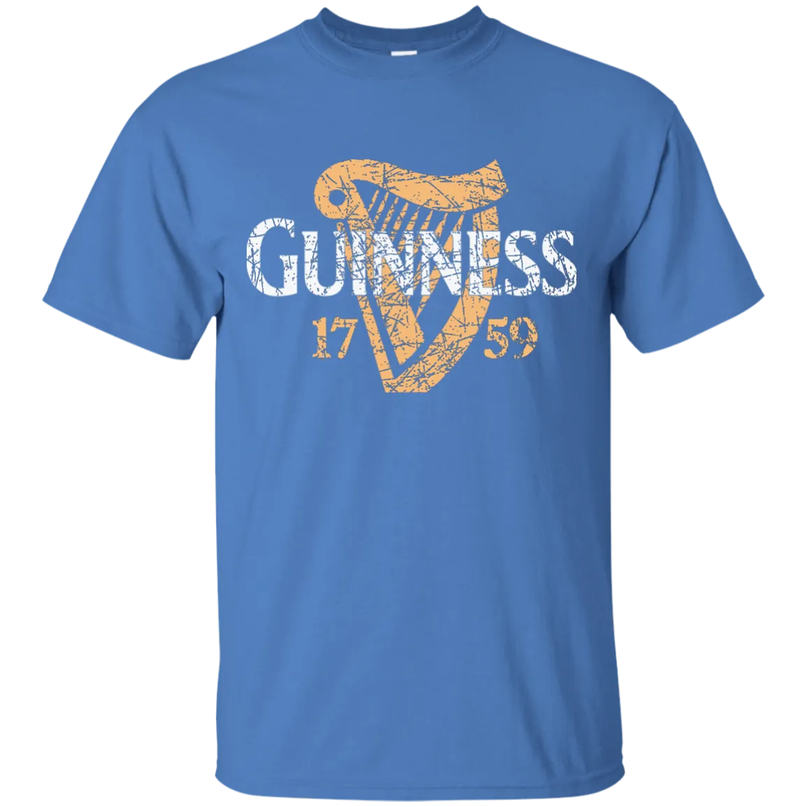 Guinness Beer T-Shirt Custom Designed Color Worn Label Pattern