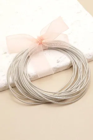 Guitar String Stack In Silver