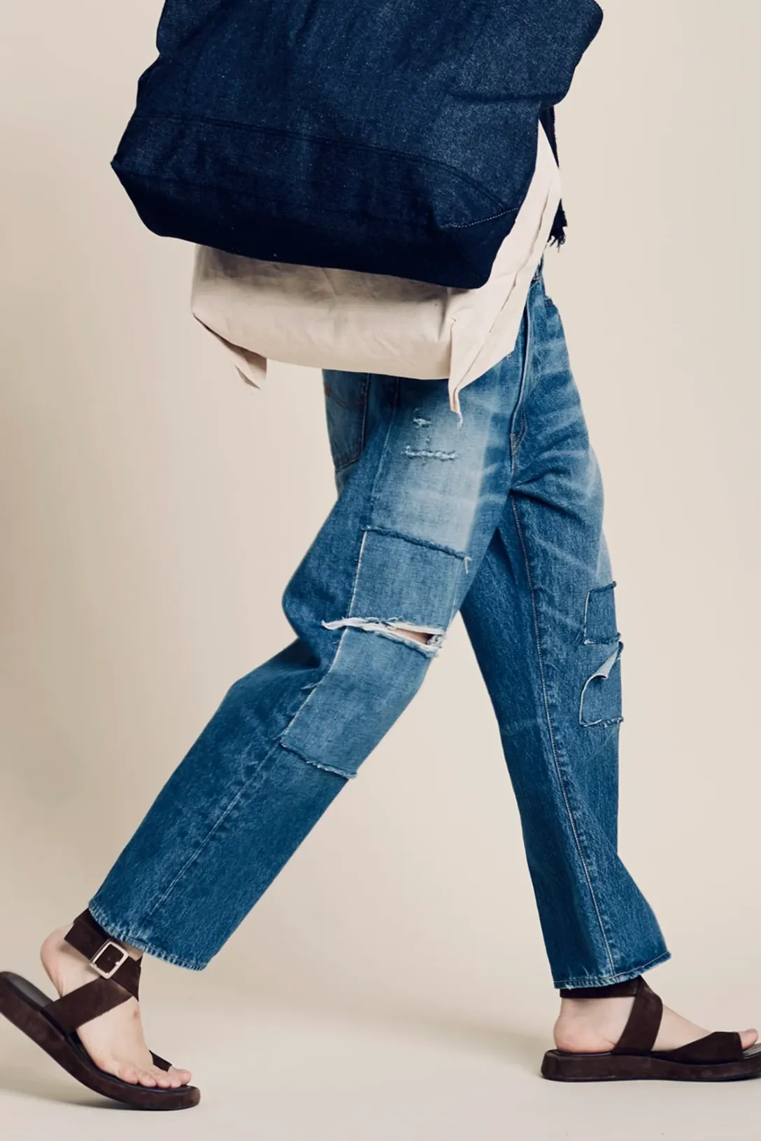 Haisley Slouch Boyfriend Jean | Apsley Blue