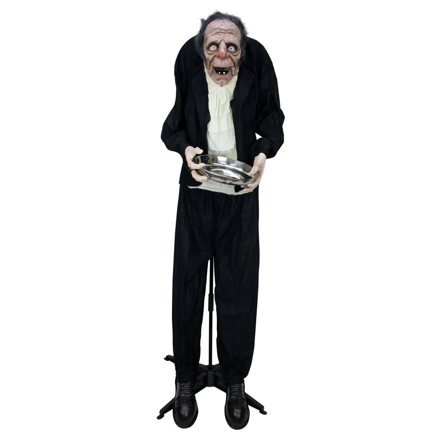 Halloween Animatronics Sound-Activated Old Man with Candy Dish Decoration