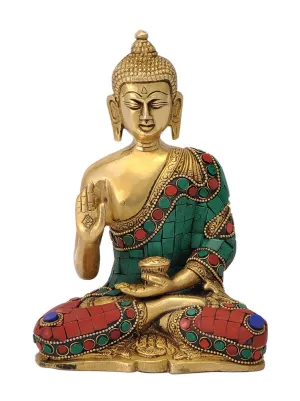 Hand Crafted Buddha with Colored Mosaic
