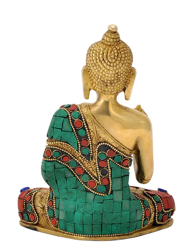 Hand Crafted Buddha with Colored Mosaic