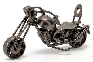 Hand Crafted Miniature Vintage Motorcycle
