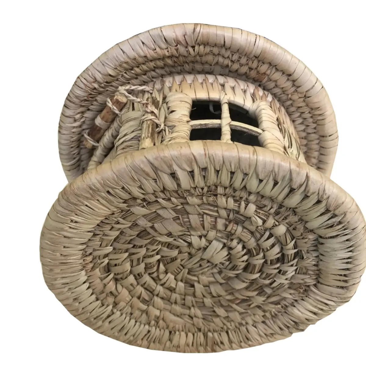 Hand Crafted Palm Leaf Model Hut - Rustic Charm Beautiful Detail
