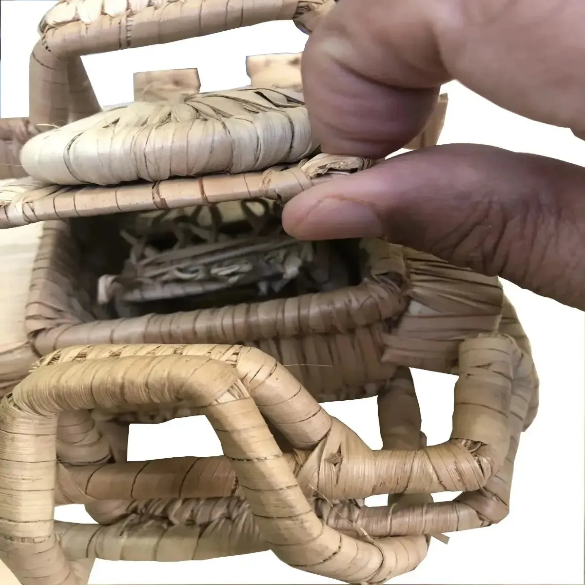 Hand Crafted Palm Leaf Model Jeep - Rustic Charm Beautiful Detail