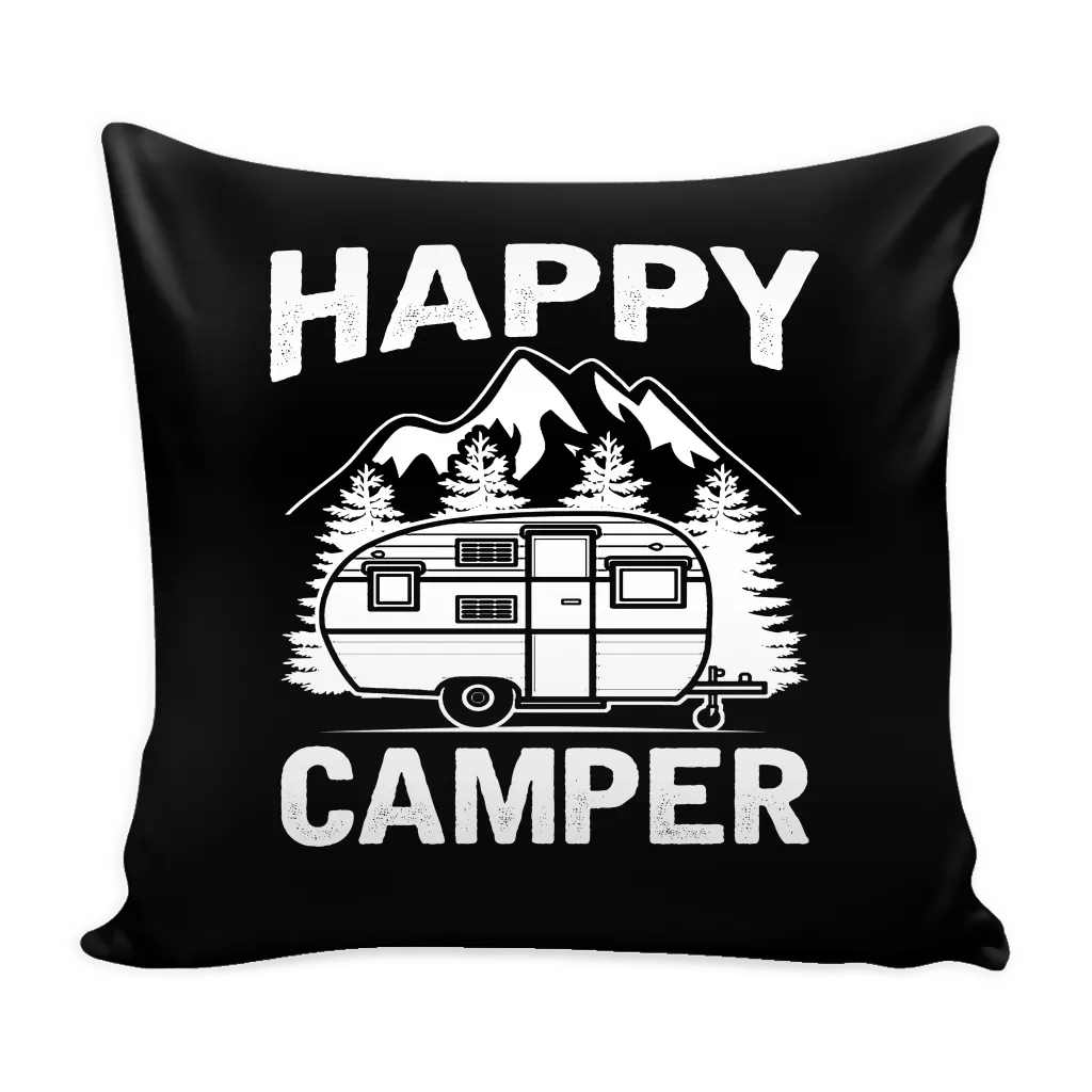 Hand Crafted "Happy Camper" - Pillow Covers