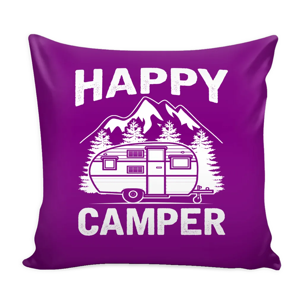 Hand Crafted "Happy Camper" - Pillow Covers