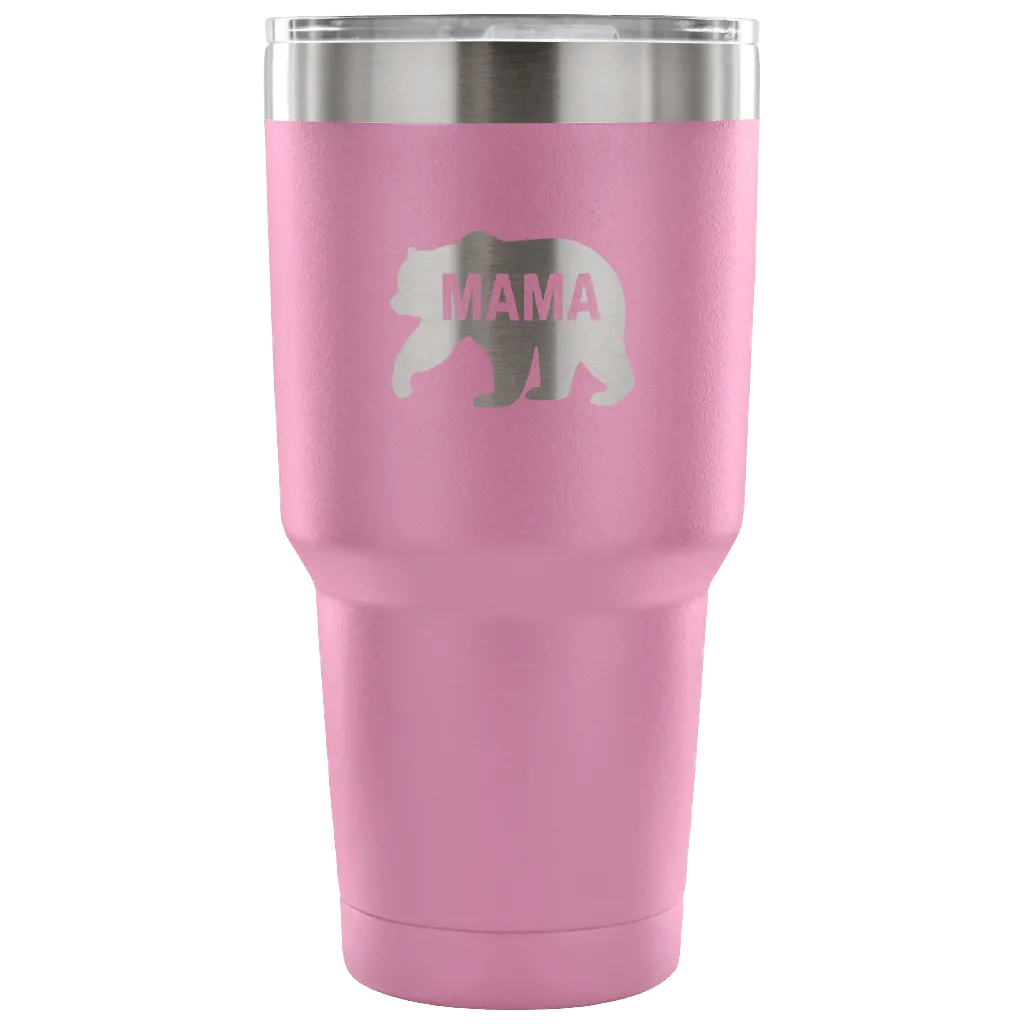 Hand-Crafted "Mama Bear" Stainless Steel Tumbler