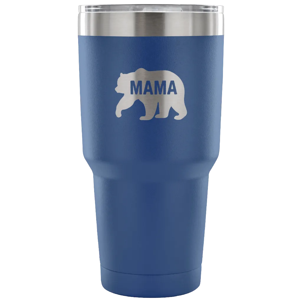 Hand-Crafted "Mama Bear" Stainless Steel Tumbler