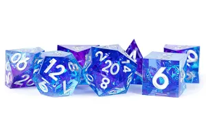 Hand Crafted Sharp Edge Dice: Oceanic Flare