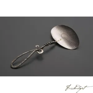 Hand Crafted Silver Lotus Flower Asparagus Server