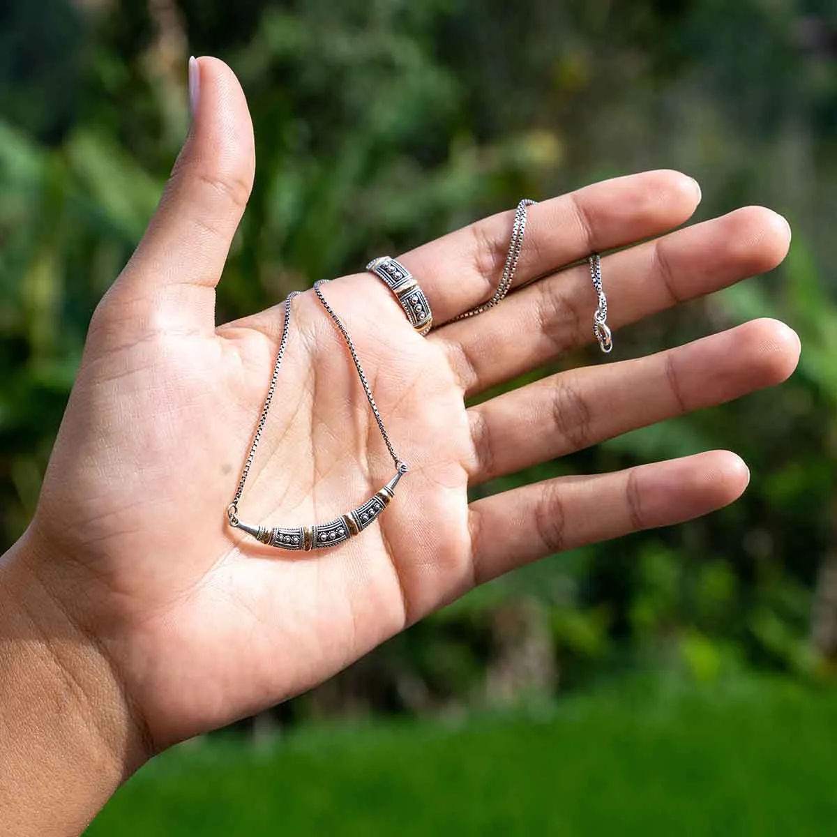 Hand Crafted Silver Necklace
