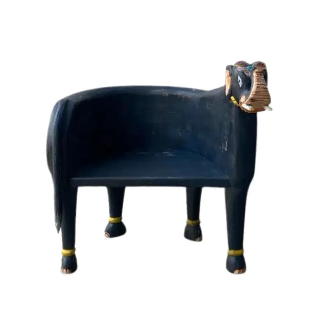 Hand Crafted Wooden Elephant Maharaja Chair