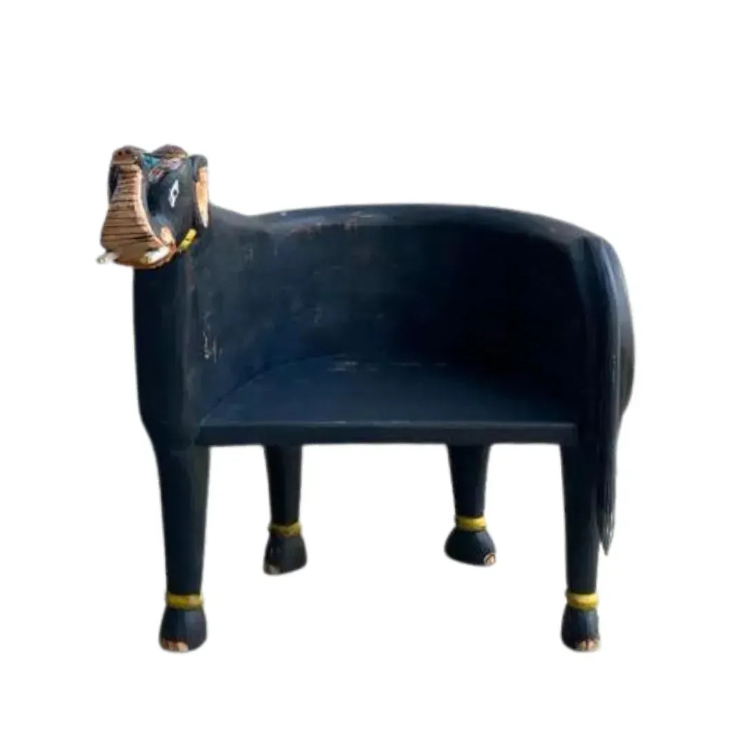 Hand Crafted Wooden Elephant Maharaja Chair