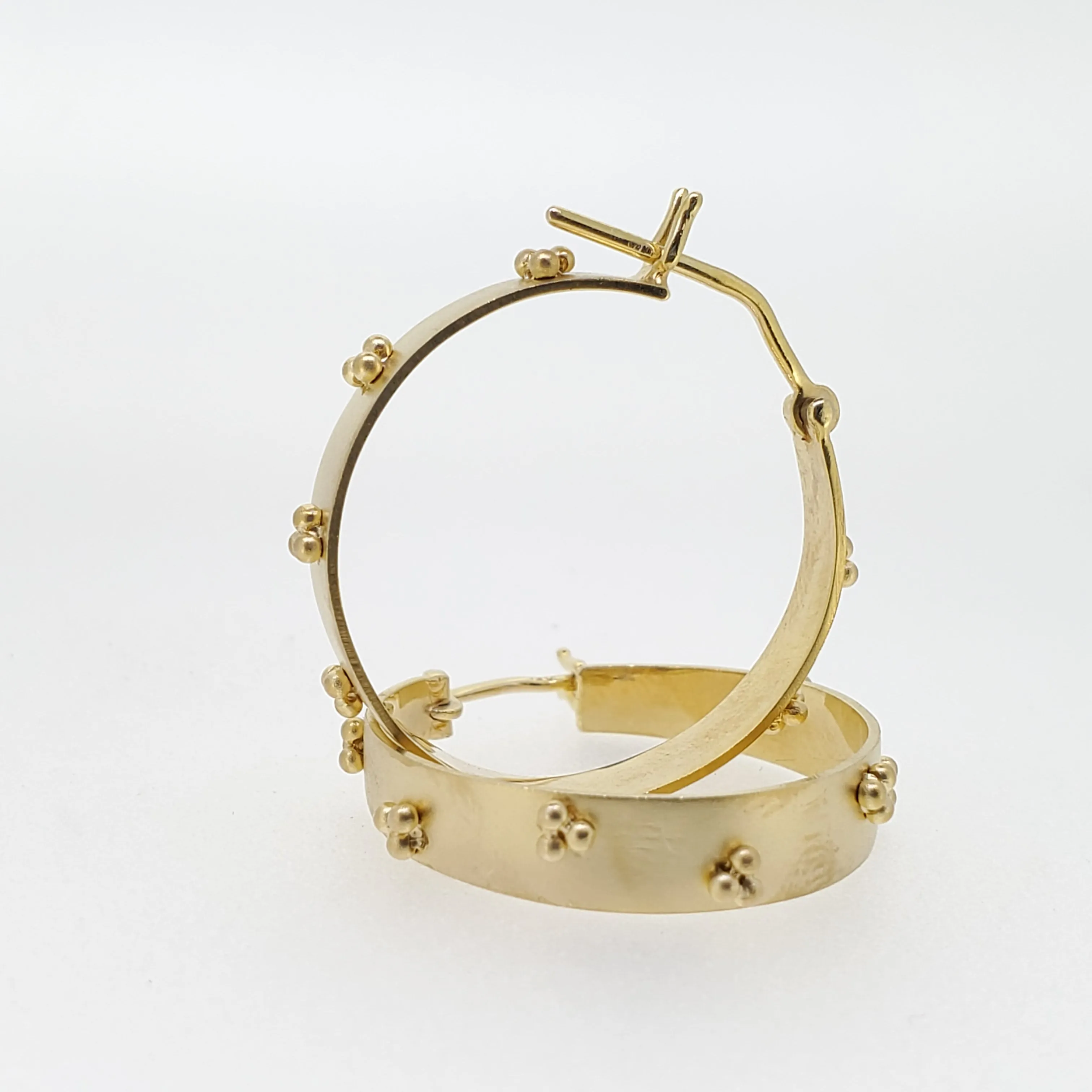 Handmade bead Hoops