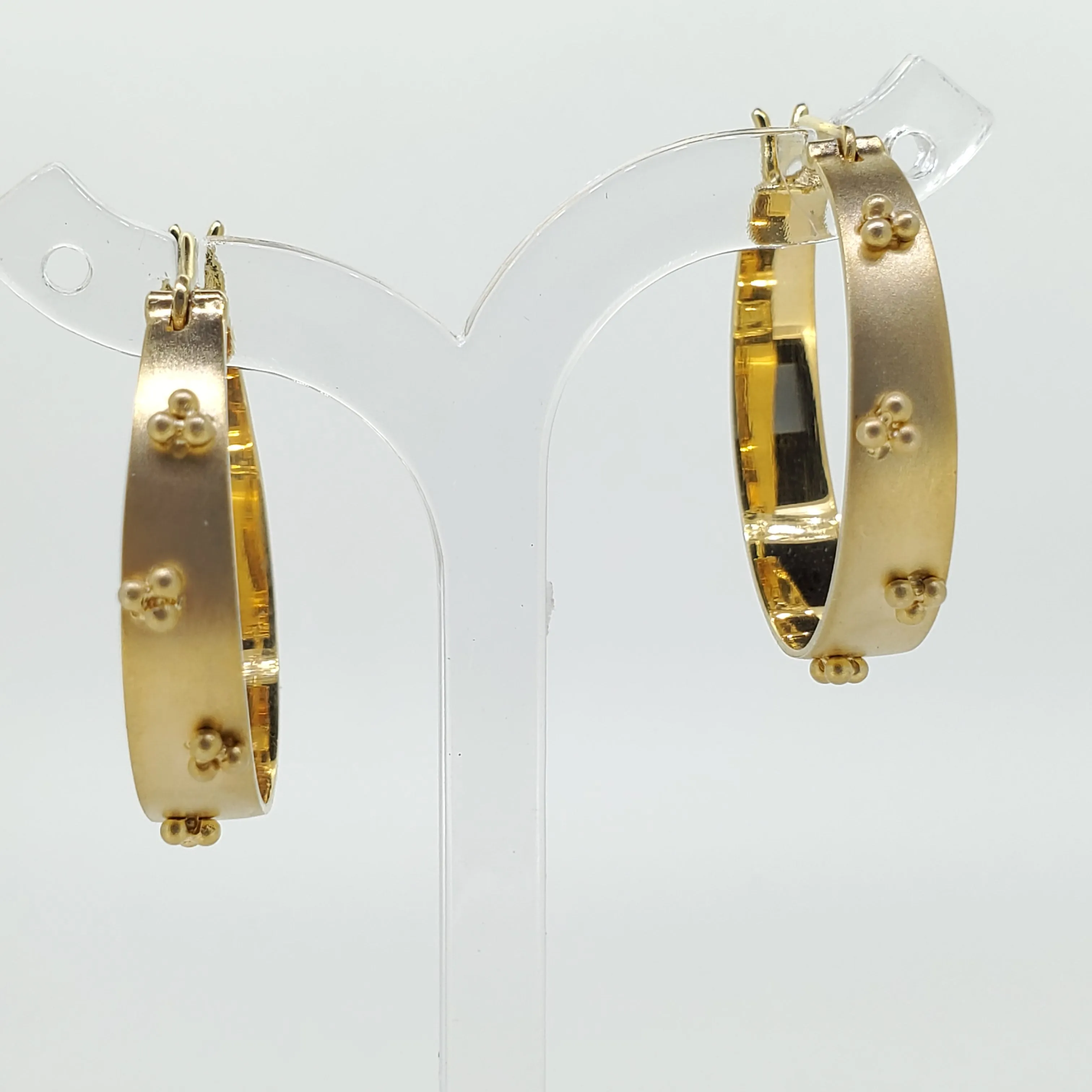 Handmade bead Hoops