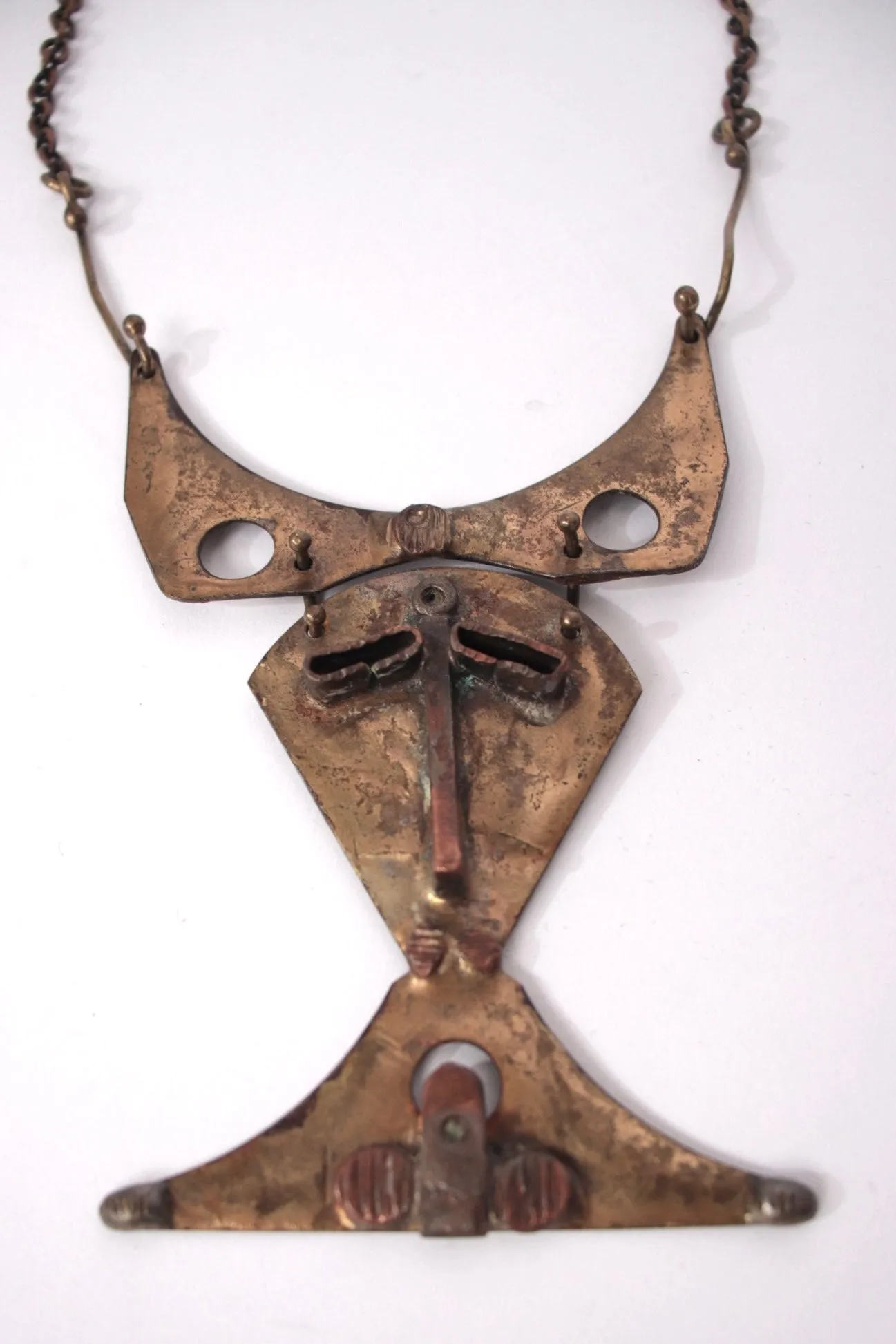 Handmade Brass Brutalist Necklace