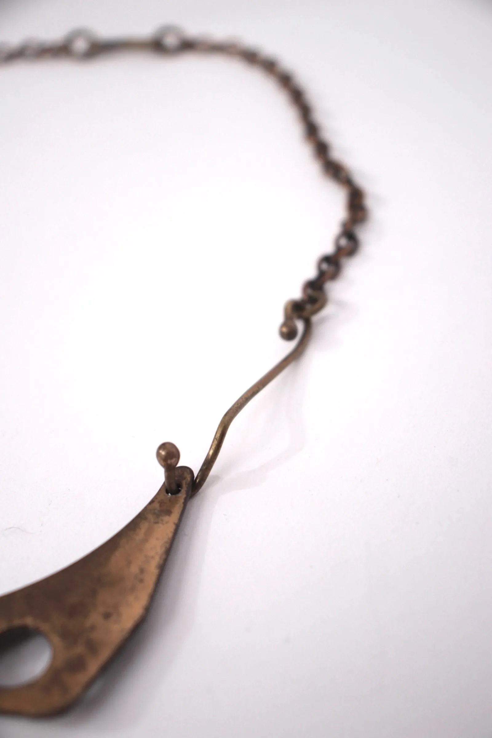 Handmade Brass Brutalist Necklace