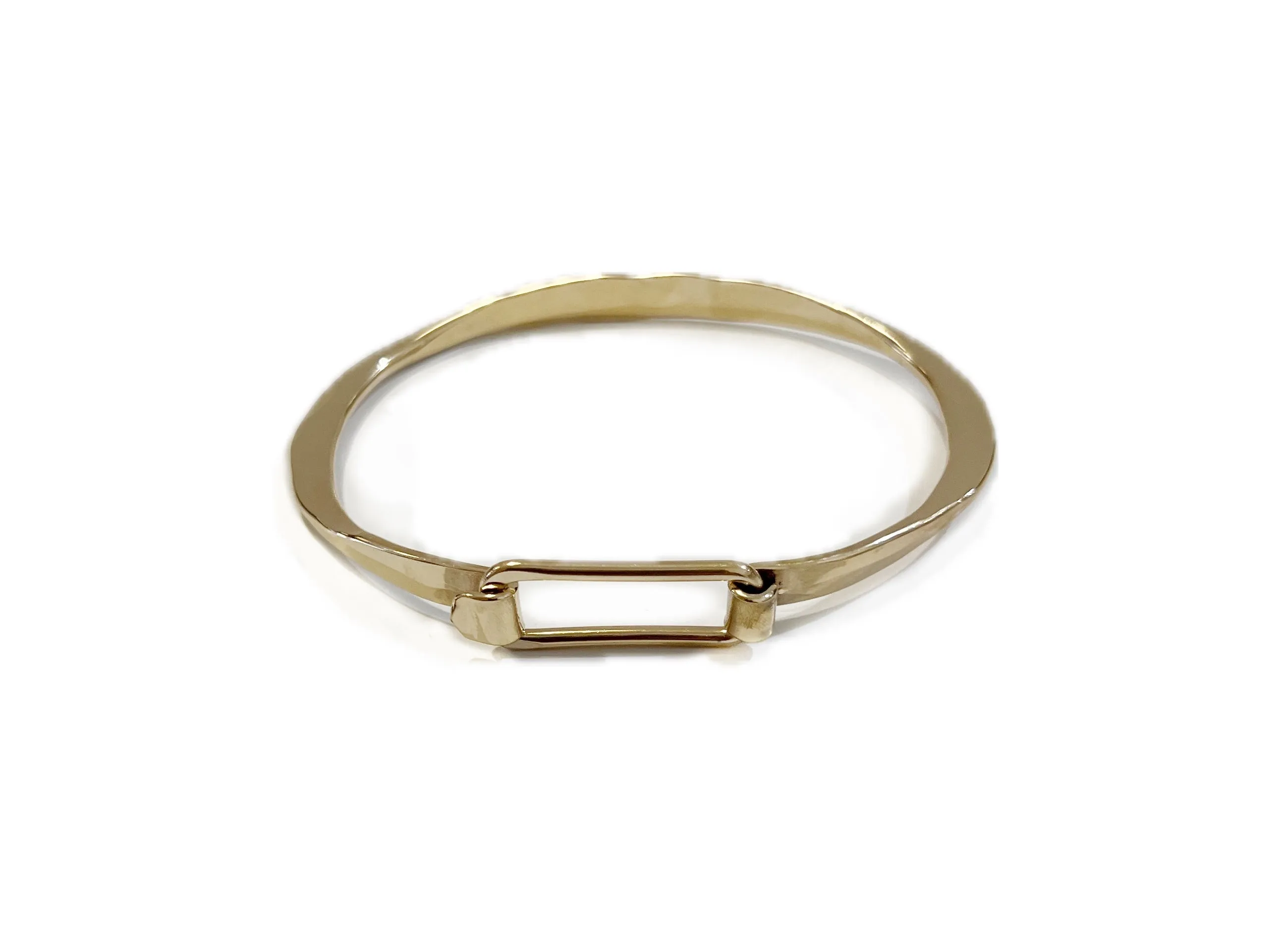 Handmade Buckle Clasp Bracelet: 14k gold