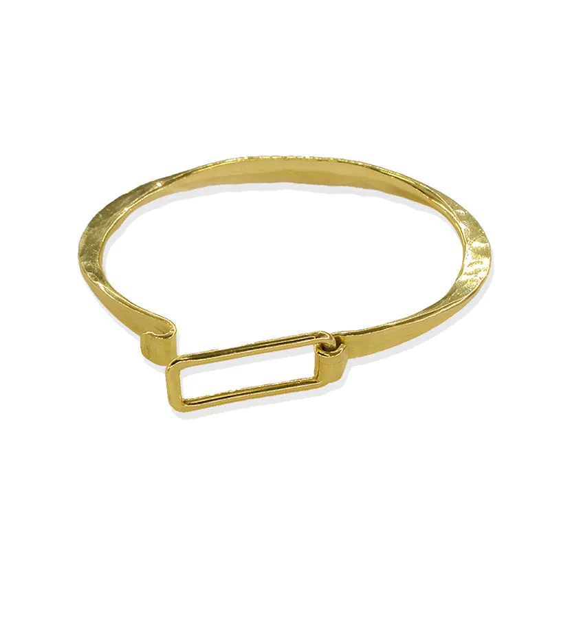 Handmade Buckle Clasp Bracelet: 14k gold