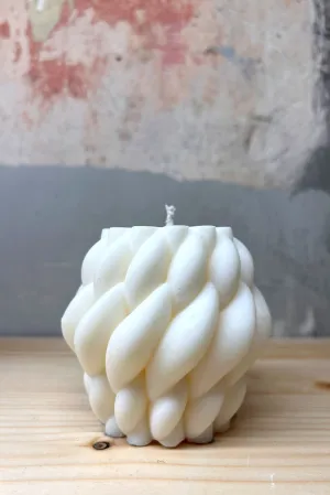 Handmade Candle Knot White