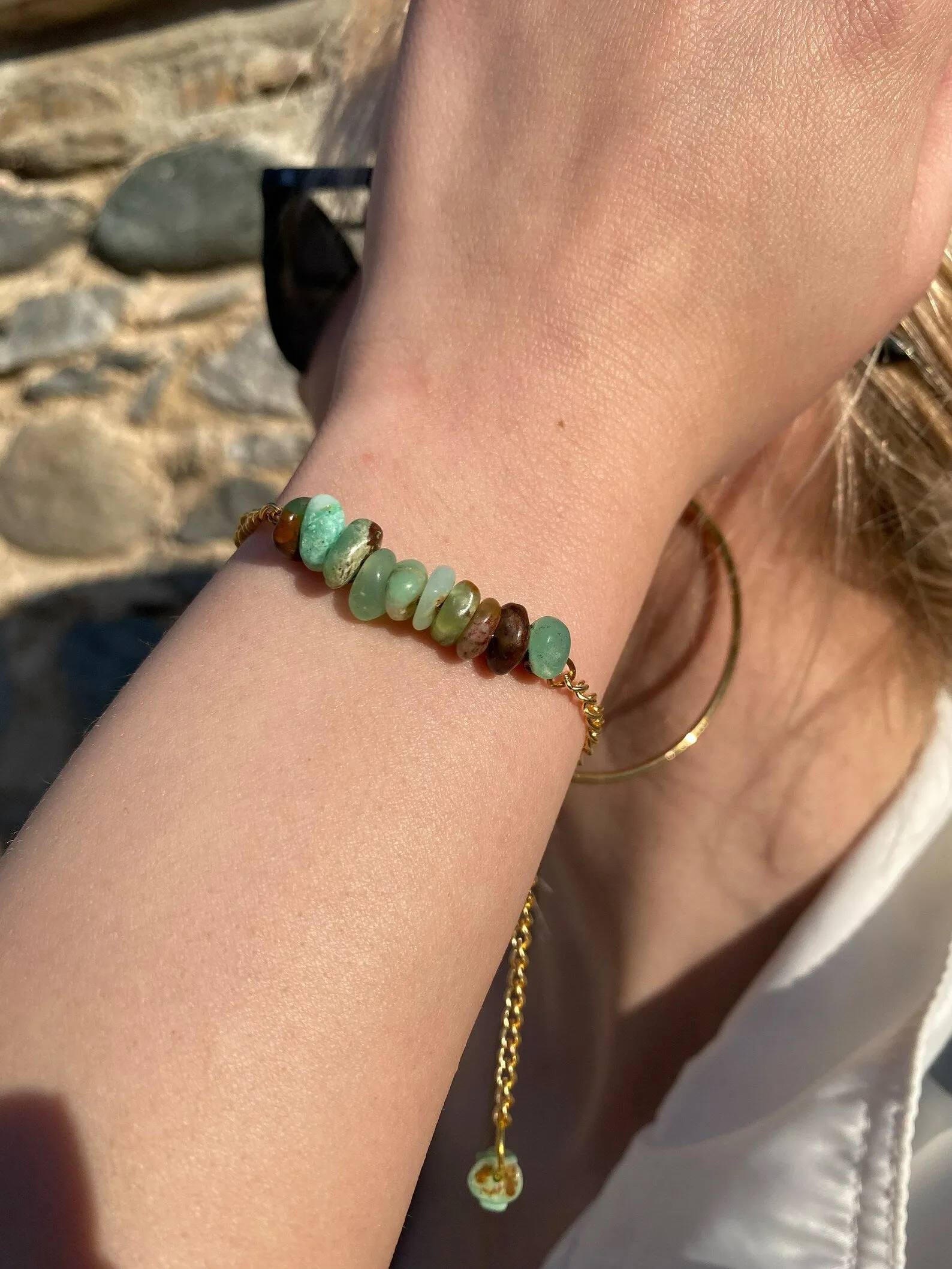 Handmade Chrysoprase Bracelet