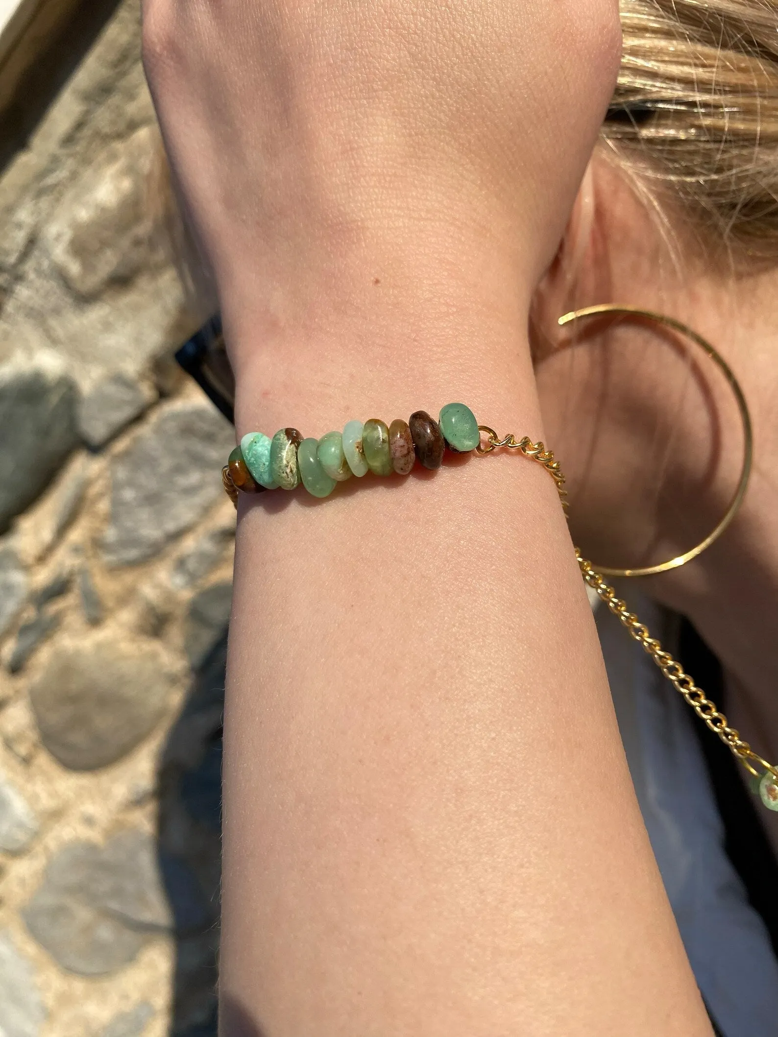 Handmade Chrysoprase Bracelet