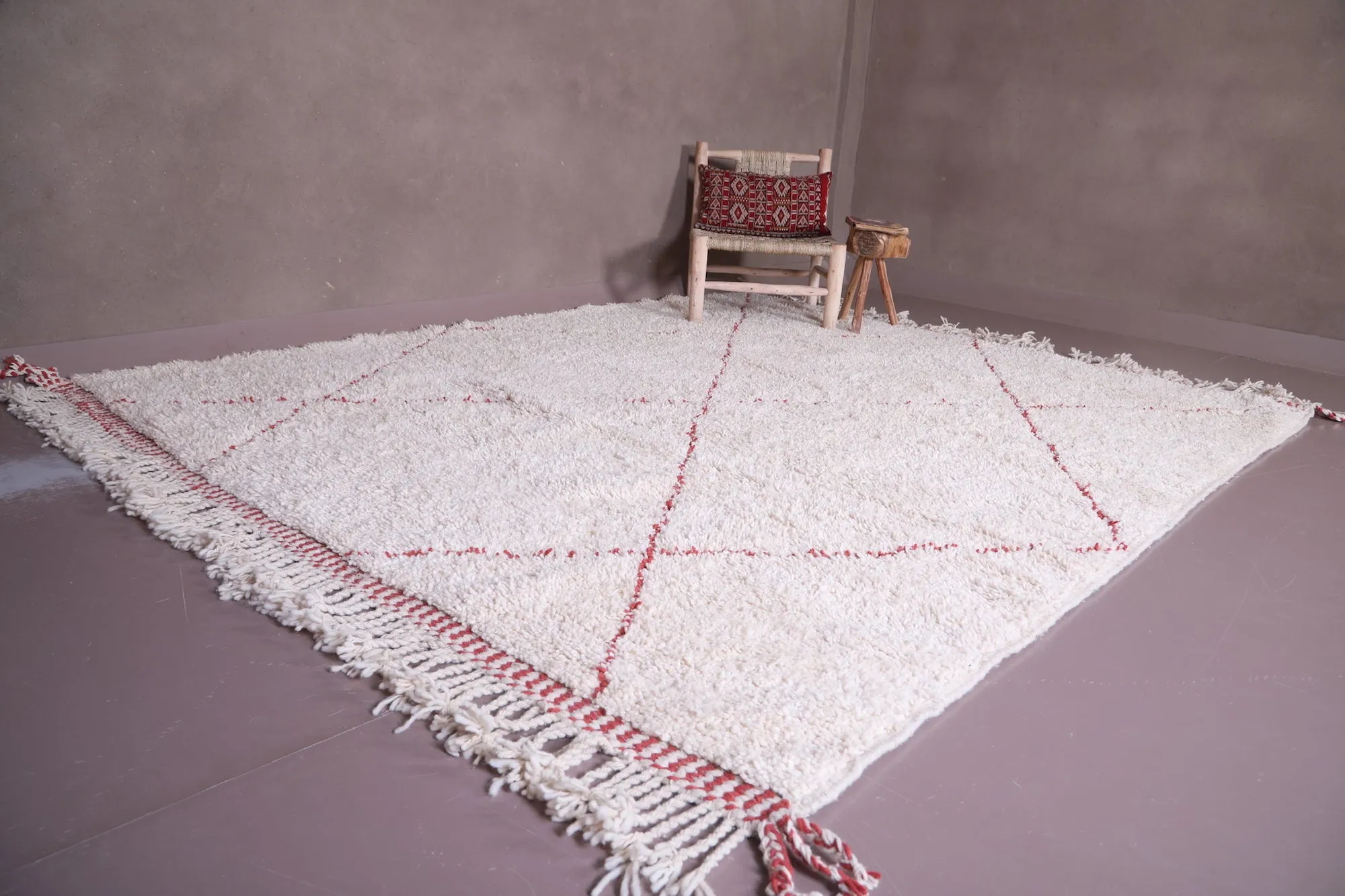 Handmade custom Moroccan rug - wool handmade carpet - Beni rug