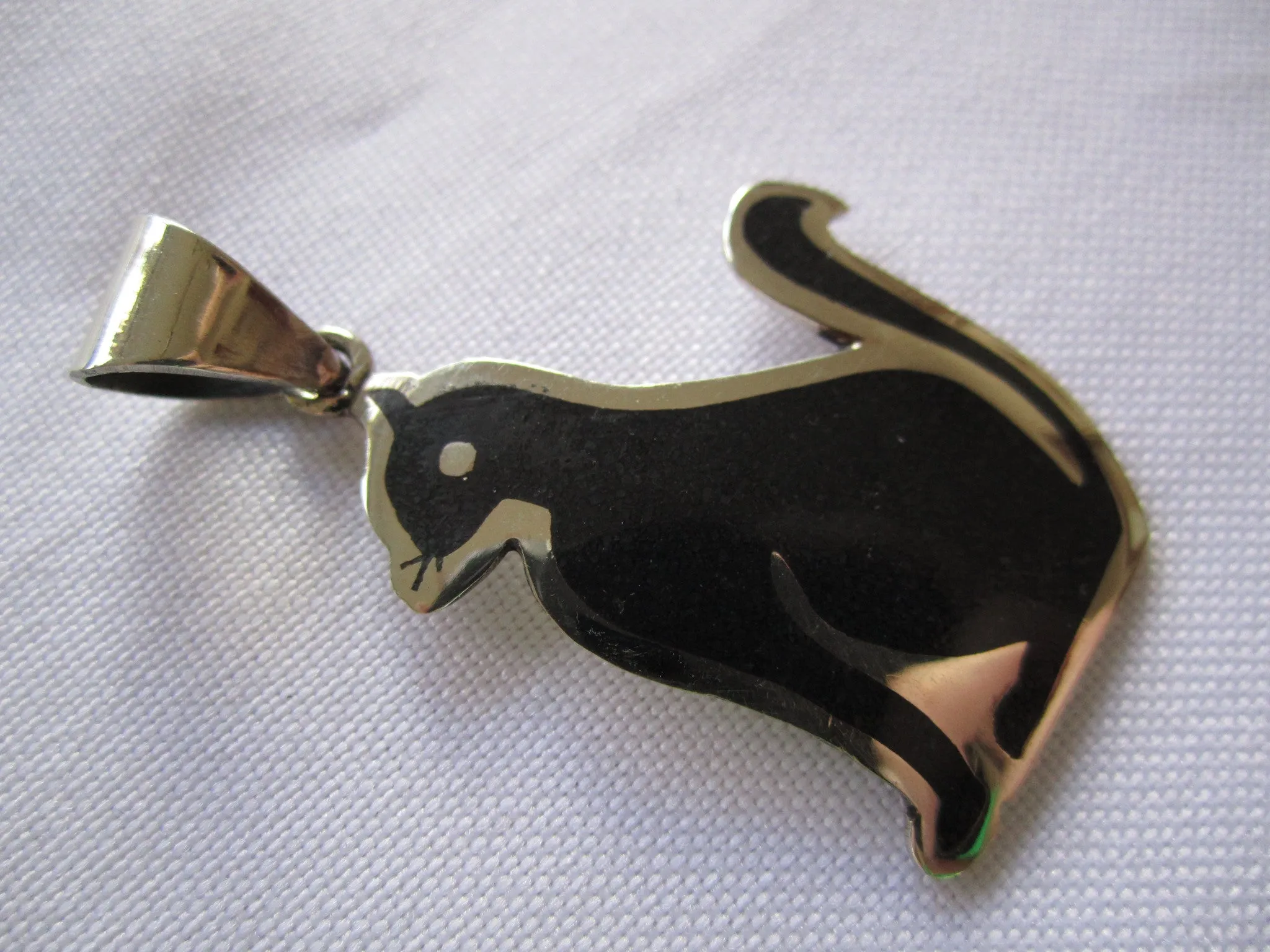 Handmade Cutout Cat Pendant
